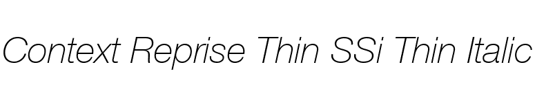 Context Reprise Thin SSi Thin Italic font preview