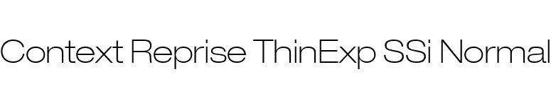 Context Reprise ThinExp SSi Normal font preview