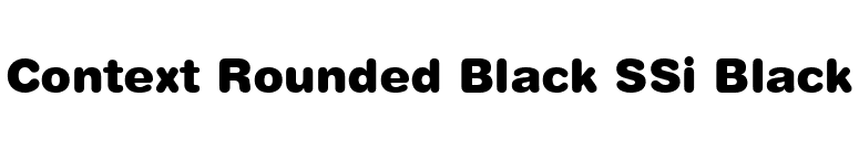 Context Rounded Black SSi Black font preview