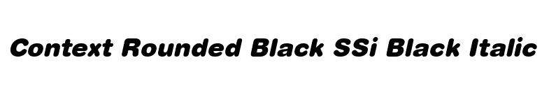 Context Rounded Black SSi Black Italic font preview