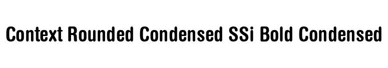 Context Rounded Condensed SSi Bold Condensed font preview