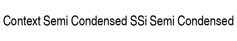 Context Semi Condensed SSi Semi Condensed font preview