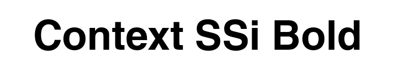 Context SSi Bold font preview