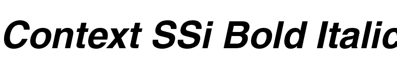Context SSi Bold Italic font preview