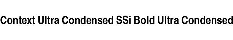 Context Ultra Condensed SSi Bold Ultra Condensed font preview
