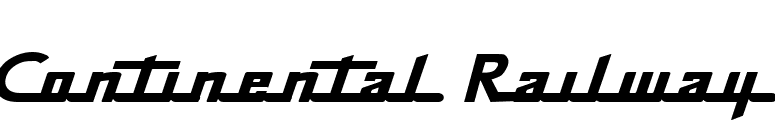 Continental Railway font preview