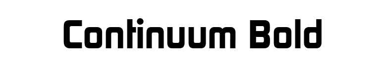 Continuum Bold font preview