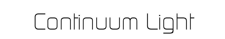 Continuum Light font preview