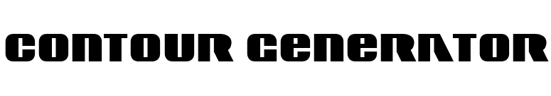 Contour Generator font preview