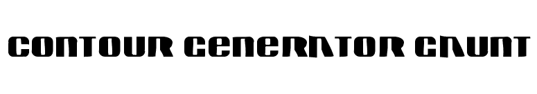 Contour Generator Gaunt font preview