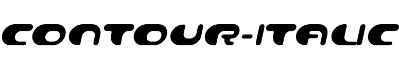 Contour-Italic font preview