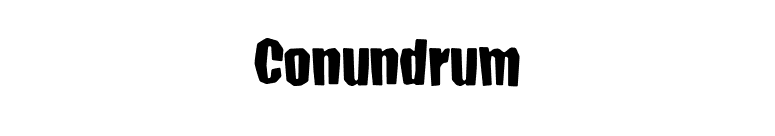 Conundrum font preview
