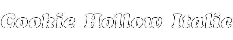 Cookie Hollow Italic font preview