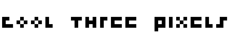 cool three pixels font preview