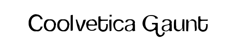 Coolvetica Gaunt font preview