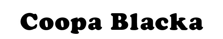 Coopa Blacka font preview