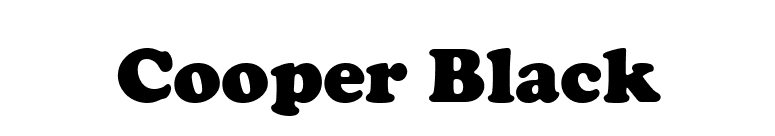 Cooper Black font preview