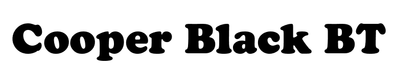 Cooper Black BT font preview