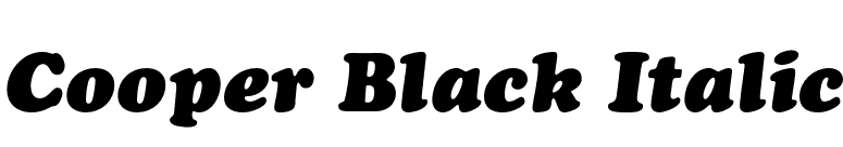 Cooper Black Italic font preview
