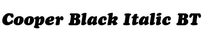 Cooper Black Italic BT font preview