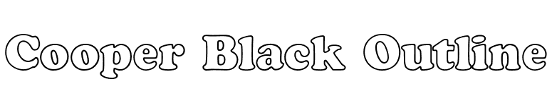Cooper Black Outline font preview