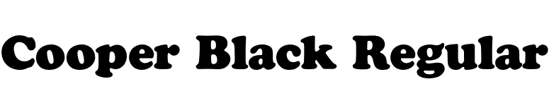 Cooper Black Regular font preview