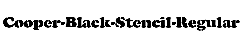 Cooper-Black-Stencil-Regular font preview