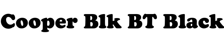 Cooper Blk BT Black font preview