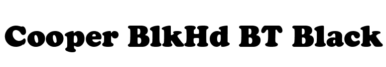 Cooper BlkHd BT Black font preview