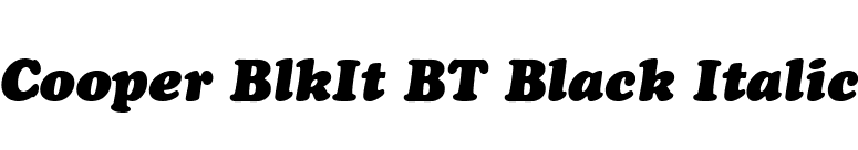 Cooper BlkIt BT Black Italic font preview