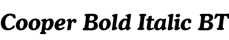 Cooper Bold Italic BT font preview
