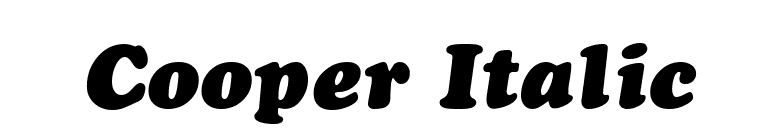 Cooper Italic font preview