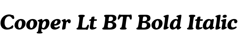Cooper Lt BT Bold Italic font preview