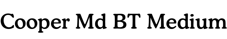 Cooper Md BT Medium font preview
