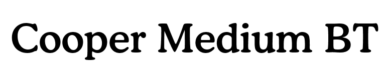Cooper Medium BT font preview