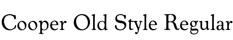 Cooper Old Style Regular font preview
