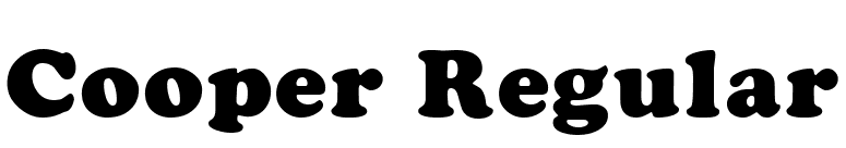 Cooper Regular font preview