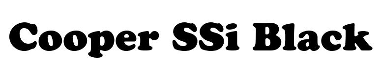 Cooper SSi Black font preview