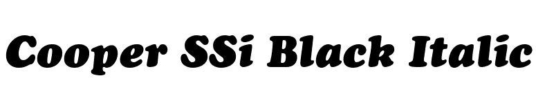 Cooper SSi Black Italic font preview