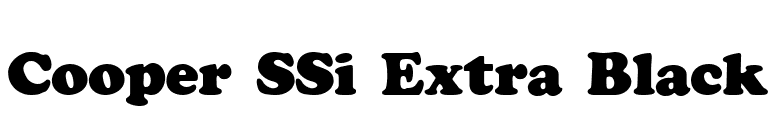 Cooper SSi Extra Black font preview