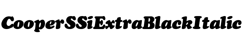 Cooper SSi Extra Black Italic font preview