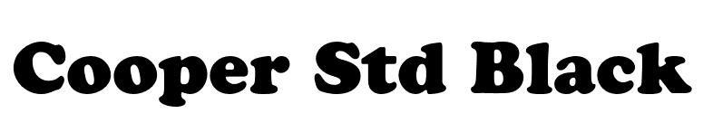 Cooper Std Black font preview