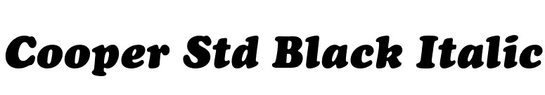 Cooper Std Black Italic font preview