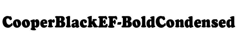 CooperBlackEF-BoldCondensed font preview