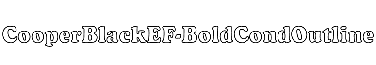 CooperBlackEF-BoldCondOutline font preview