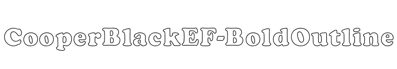 CooperBlackEF-BoldOutline font preview