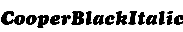 CooperBlackItalic font preview