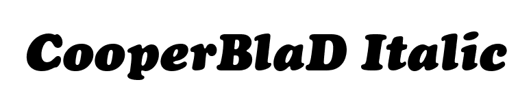 CooperBlaD Italic font preview