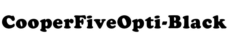 CooperFiveOpti-Black font preview
