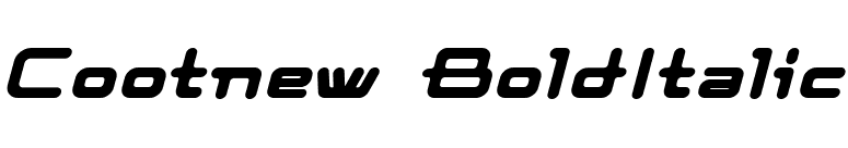 Cootnew BoldItalic font preview
